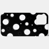 Cercles blancs, noir backround iPhone / coque ipad (Verso (horizontal))