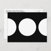 Cercles blancs sur carte postale noire (Devant / Derrière)