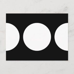 Cercles blancs sur carte postale noire