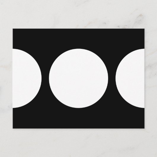 Cercles blancs sur carte postale noire (Devant)