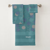 Cercles Bleus Classique Moderne Motif Prénom (En situation)