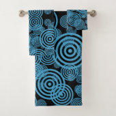 Cercles bleus modernes et tendance sur noir (En situation)