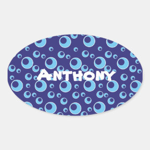 Cercles Bleus Points Motif mignon Autocollants per