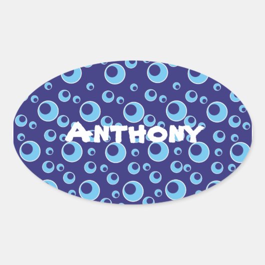 Cercles Bleus Points Motif mignon Autocollants per (Devant)