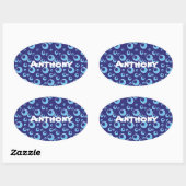Cercles Bleus Points Motif mignon Autocollants per (Feuille)
