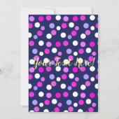 Cercles Boules Invitation Blanc Rose Violet Bleu (Devant)