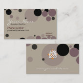 Cercles Cappuccino avec Carte de visite Logo (Devant / Derrière)