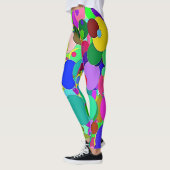 Cercles colorés brillants Leggings circulaires (Gauche)