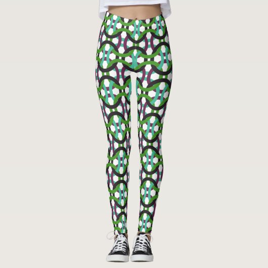Cercles colorés entrelacs leggings (Devant)