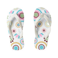 Cercles colorés Les tongs des enfants