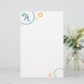 Cercles colorés "Monogramme H" Papeterie (Debout devant)