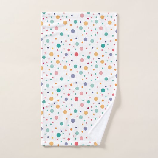 cercles colorés motifs mignons pois (Serviette à main)