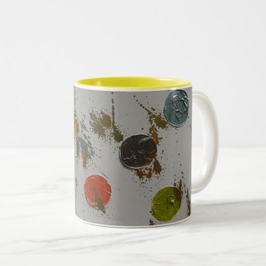 CERCLES COLORÉS Mug bicolore (Devant droit)