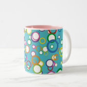 Cercles colorés Mug en céramique (Devant droit)
