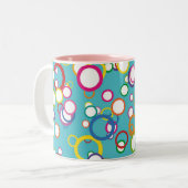 Cercles colorés Mug en céramique (Devant gauche)