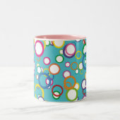 Cercles colorés Mug en céramique (Centre)
