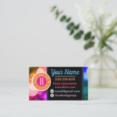 Cercles colorés objets8tive Posh carte de visite (Debout devant)