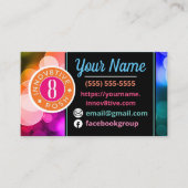 Cercles colorés objets8tive Posh carte de visite (Devant)