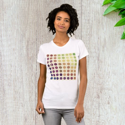 Cercles colorés rétro T-shirt femme