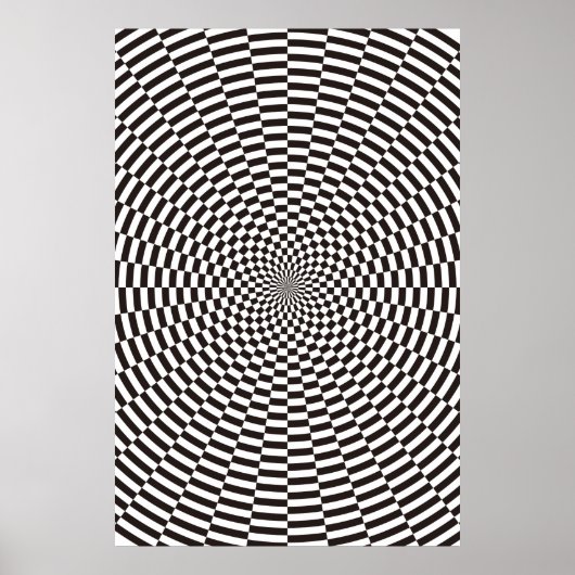 Cercles Concentrés Déplacé 9 Degrés Poster (Devant)