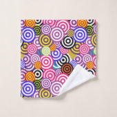 Cercles concentriques modernes colorés et élégants (Gant de toilette)