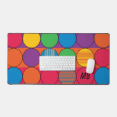 Cercles de couleurs vives, bandes et initiales (Clavier et souris)