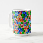 Cercles de Piecsimilé tourbillonner 15 oz de Mug (Devant gauche)