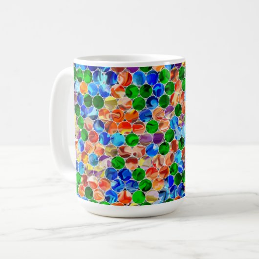 Cercles de Piecsimilé tourbillonner 15 oz de Mug (Devant gauche)