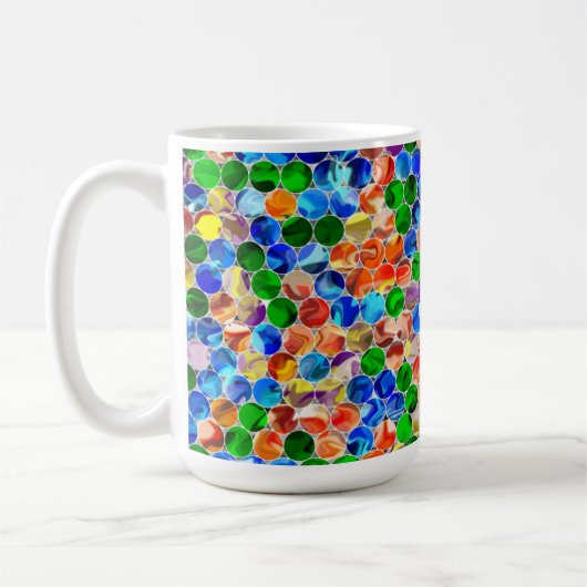 Cercles de Piecsimilé tourbillonner 15 oz de Mug (Gauche)