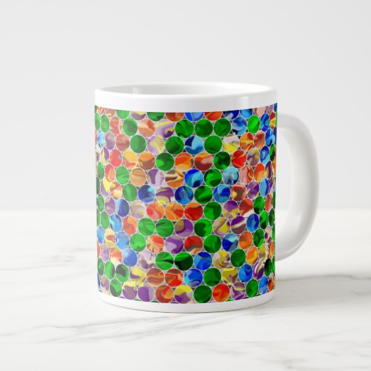 Cercles de Piecsimilé tourbillonner 20oz Mug (Devant droit)