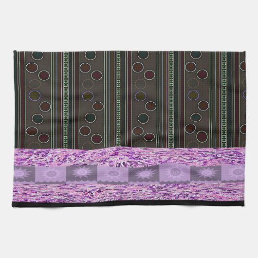 cercles de pokadot coloré serviette de cuisine (Horizontal)