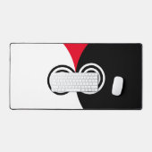 Cercles de spirale abstraits sur fond noir rouge e (Clavier et souris)