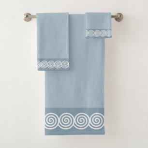 Cercles de spirale abstraits sur serviette de bain
