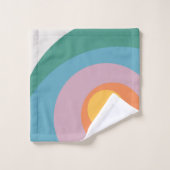 Cercles de style rétro multicolore (Gant de toilette)