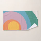 Cercles de style rétro multicolore (Serviette à main)