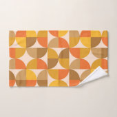 Cercles demi orange et marron du milieu du siècle (Serviette à main)