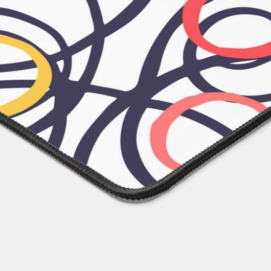 Cercles Dizzy Doodle Sur Blanc (Coin)