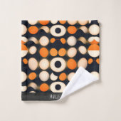 Cercles d'oeufs Motif Abstrait orange (Gant de toilette)