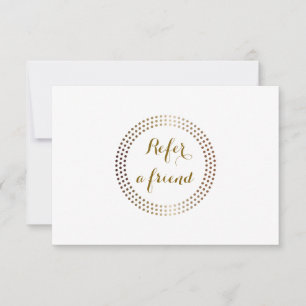 Cercles d'or pointillé - Points modernes Carte de 