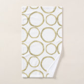 Cercles D'Or Sur Blanc Moderne (Serviette à main)