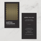 Cercles d'or sur le Carte de visite de concepteur  (Devant / Derrière)