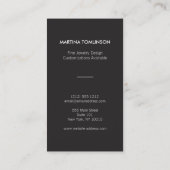 Cercles d'or sur le Carte de visite de concepteur  (Dos)