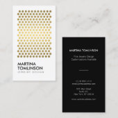 Cercles d'or sur le Carte de visite de concepteur  (Devant / Derrière)