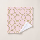 Cercles dorés et rose moderne tendance (Gant de toilette)