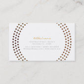 Cercles dorés pointillés Carte de visite de points (Dos)