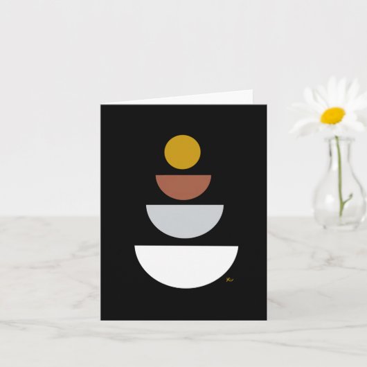 Cercles empilés et demi-cercles Cartes de notes (Petite plante)