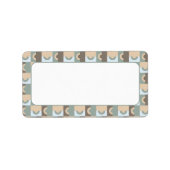 Cercles en Étiquette de adresse Brown et vert bouc (Devant)