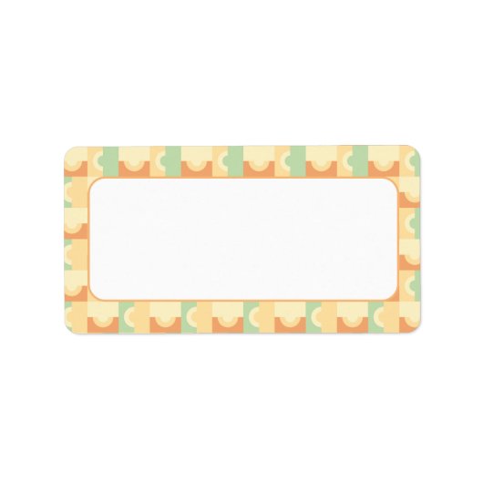 Cercles en Étiquette de adresse jaune (Devant)