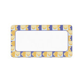 Cercles en Étiquette de adresse violet et jaune (Devant)