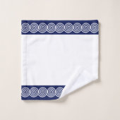 Cercles en spirale abstraits dans un bain bleu mar (Gant de toilette)
